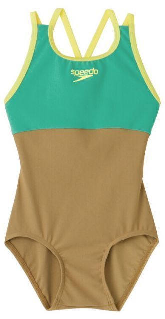 speedo スピード GIRLS SUIT ルアン 100 SLG92301 LU | スイムウェア ガールズスーツ Ｗクロスバック設計 4WAYストレッチ UVカット機能 リゾートウエア 水泳 水着 プール 海 子供用 キッズ KIDSコレクショ
