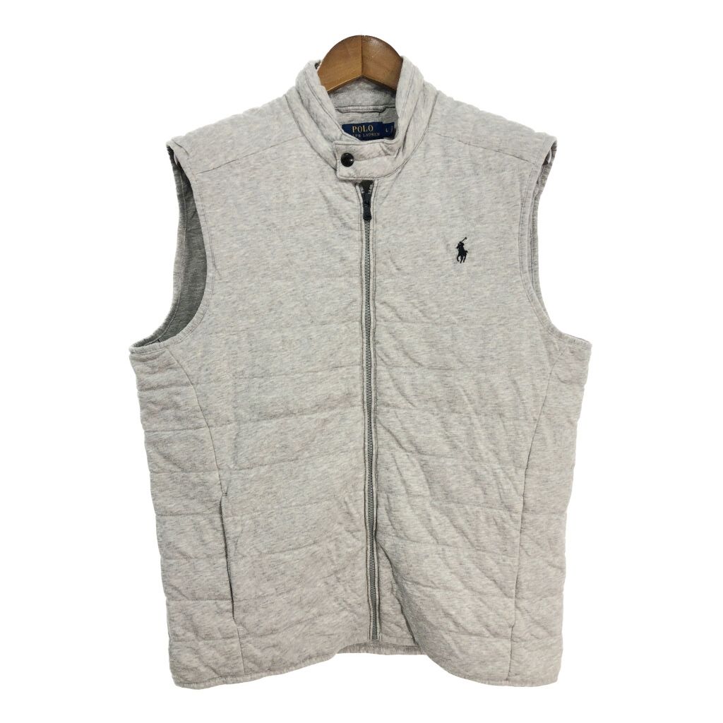 Polo by Ralph Lauren ポロ ラルフローレン コットン 中綿ベスト グレー (メンズ L) 中古 古着 S5607