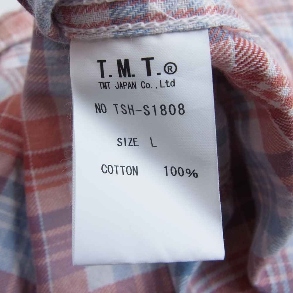 TMT ティーエムティー TSH-S1808 BLEACH CHECK SHIRTS ブリーチ加工