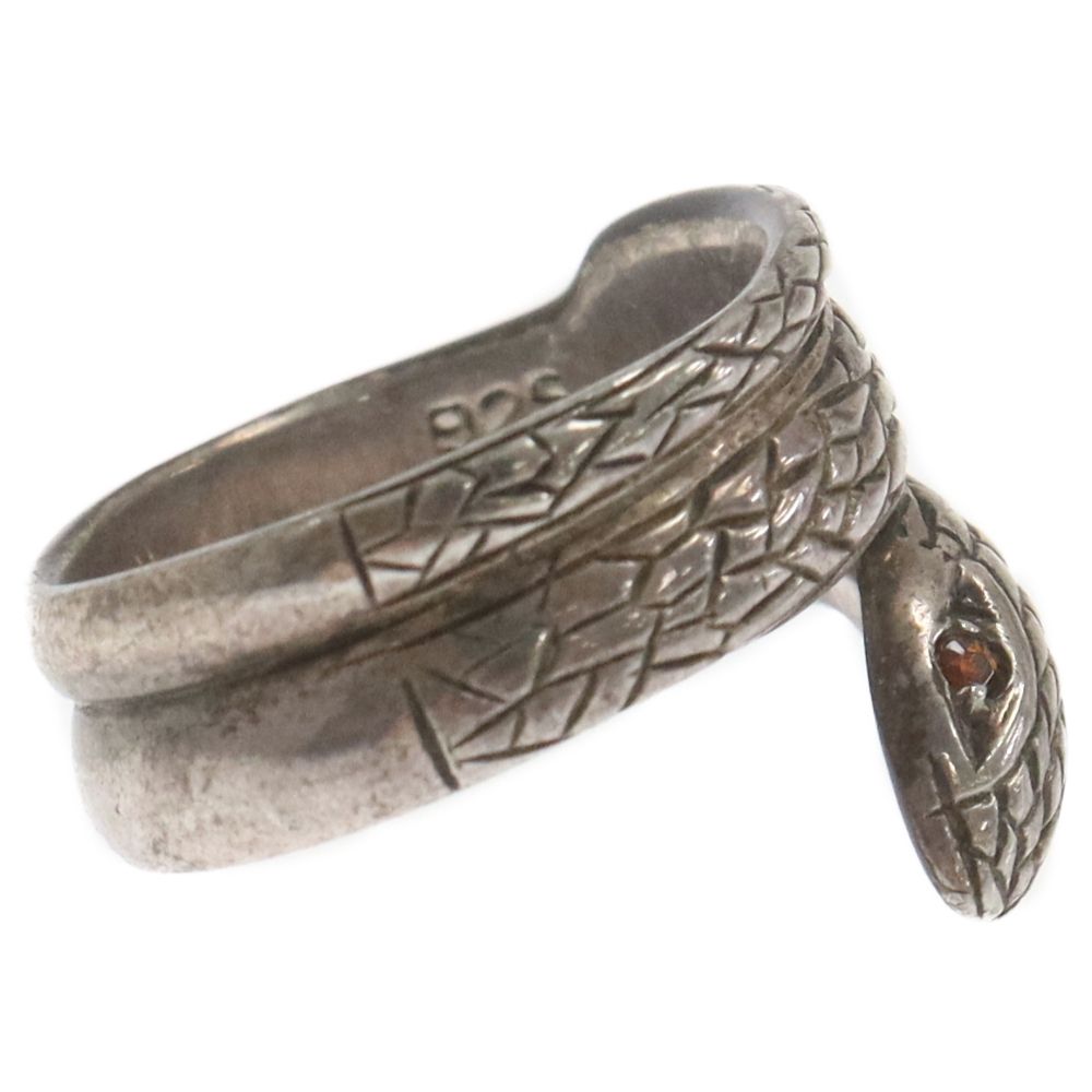 necromance (ネクロマンス) Garnet Eye Snake Ring ガーネット