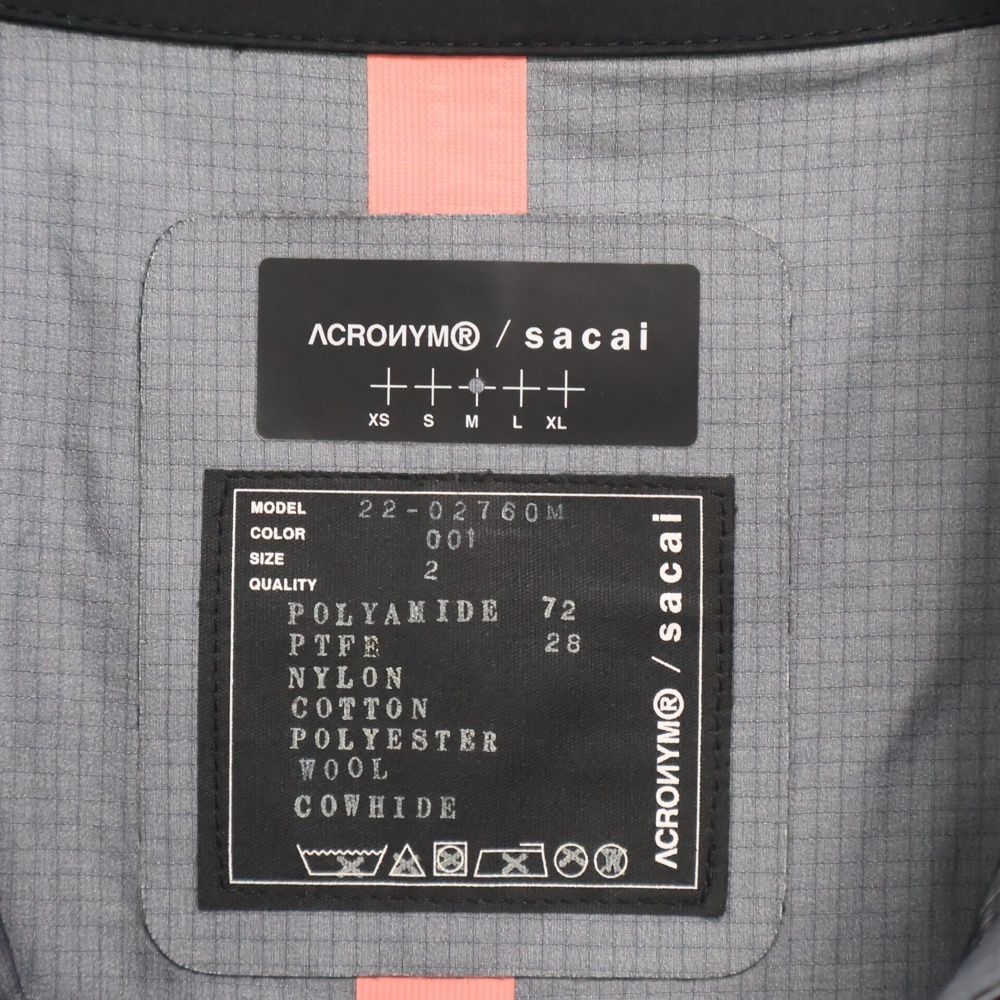 ACRONYM (アクロニウム) 22SS ×sacai TRENCH COAT ×サカイ ACRONYM (アクロニウム) 22SS ×sacai TRENCH COAT ×サカイ