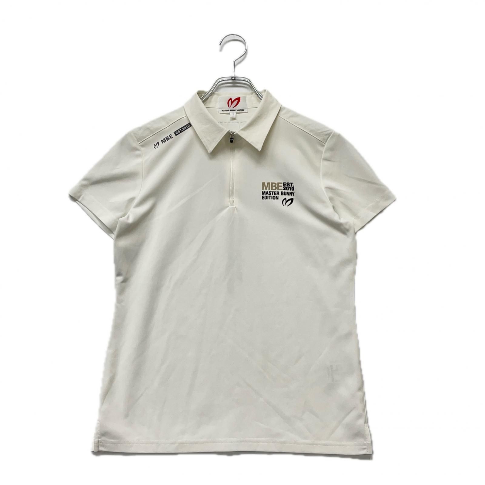レディース マスターバニーエディション MASTER BUNNY EDITION 半袖シャツ 1 M 白 ホワイト ハーフジップ