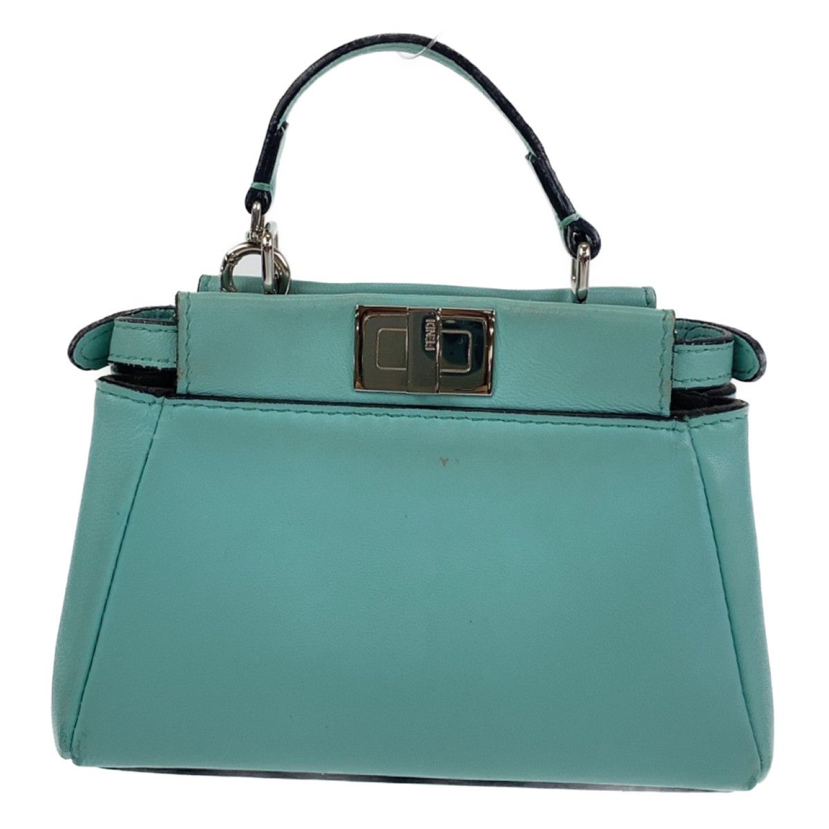 FENDI フェンディ マイクロピーカブー ティファニーブルー レザー
