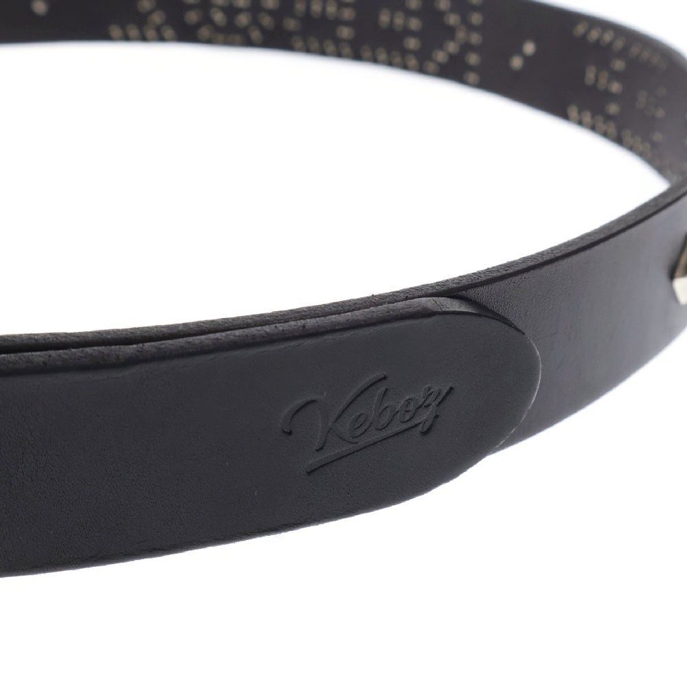 CALEE (キャリー) ×KEBOZ STUDS LEATHER BELT ケボズ スタッズロゴ