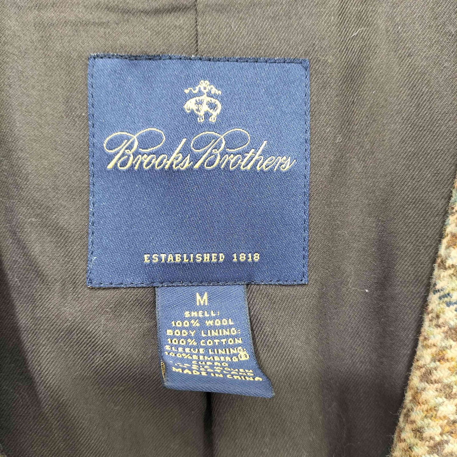 ブルックスブラザーズ BROOKS BROTHERS エルボーパッチ 千鳥格子柄 3B 
