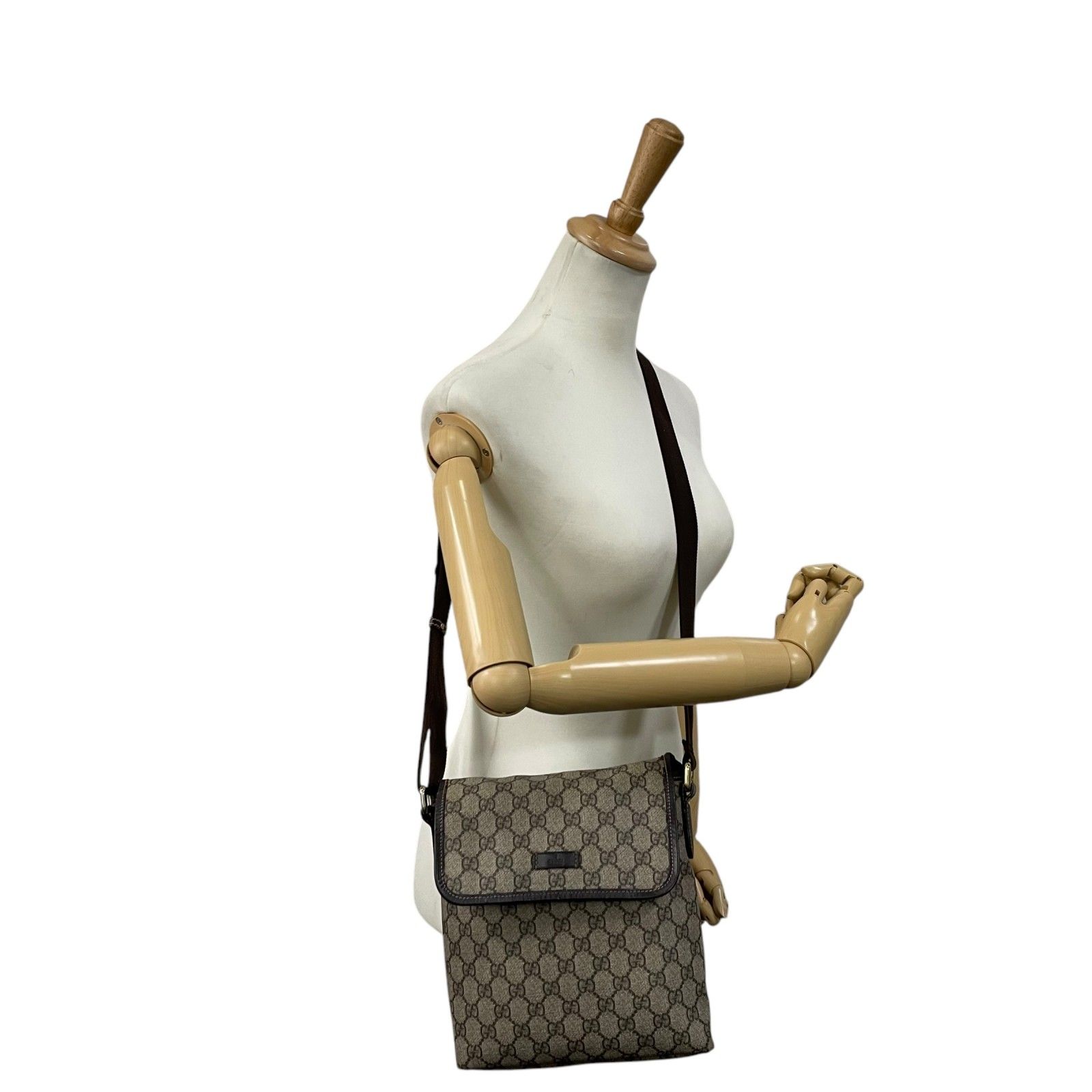 GUCCI グッチ GGスプリーム ショルダーバッグ クロスボディ PVC