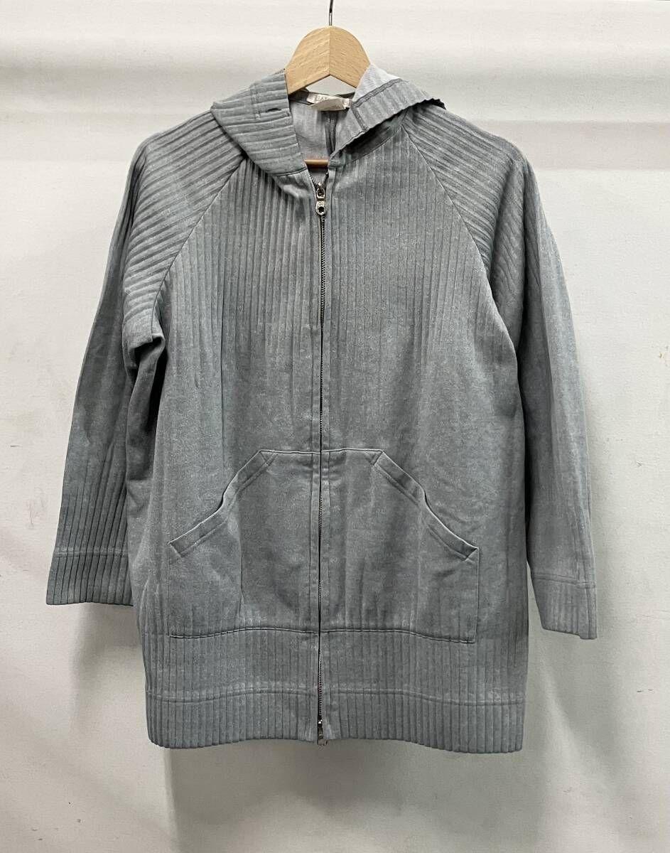 PLEATS PLEASE プリーツ プリーズ PP41-JC582 ジップパーカー パーカー サイズ3 グレー ポリエステル 日本製