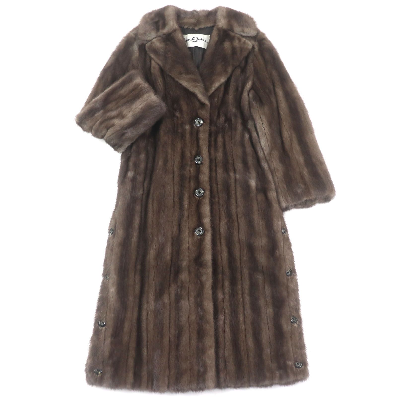 ミンクロングコート☆大きいサイズ　ブルーアイリスミンク　毛並み柔らか‼️ 美品▽ブルーアイリスミンク MINK 本毛皮超ロングコート