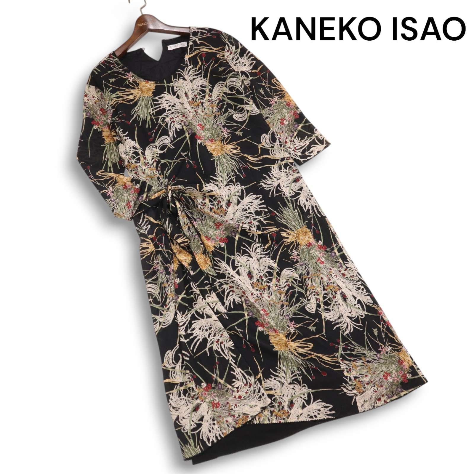 KANEKO ISAO カネコイサオ 春夏 花柄 フラワー 総柄☆ 7分袖
