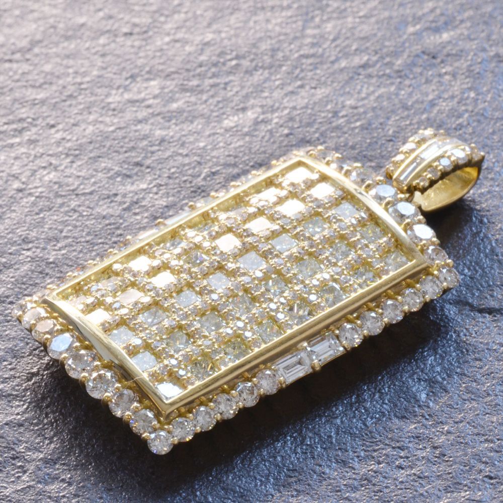 18金 ネックレス トップ メンズ ダイヤモンド ペンダントトップ リング