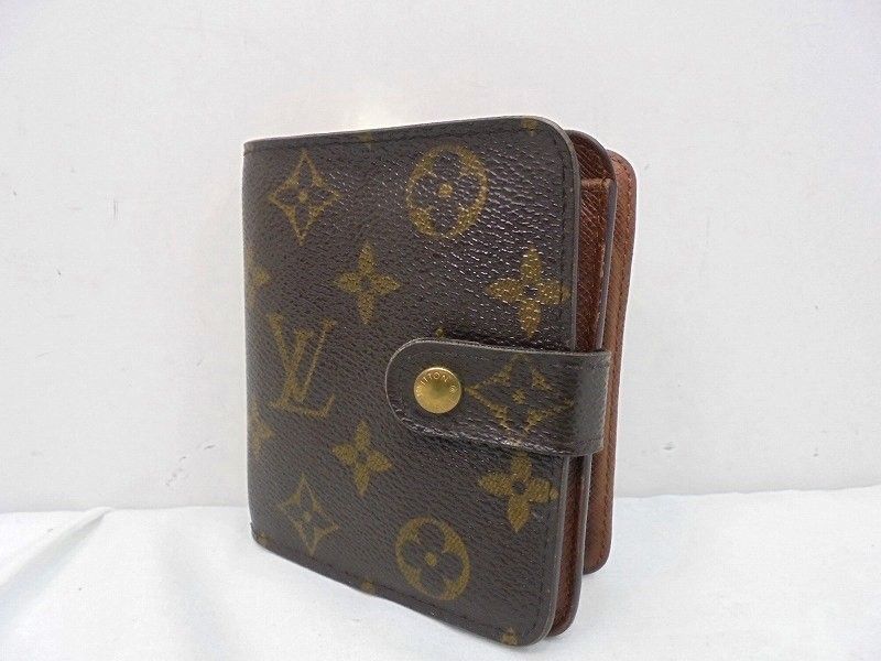 s25g-a616x LOUIS VUITTON ﾙｲｳﾞｨﾄﾝ ｺﾝﾊﾟｸﾄｼﾞｯﾌﾟ ﾓﾉｸﾞﾗﾑ M61667 二つ折り財布