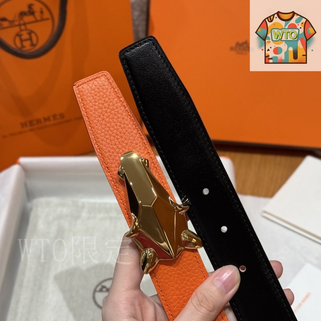 国内発送/Hermes/Yatching ベルトバックル Yachting belt buckle & Leather strap 13 mm | Hermès USA