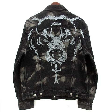 ミシカ MISHKA ペイント ブリーチ加工 デニム ジャケット Gジャン 
