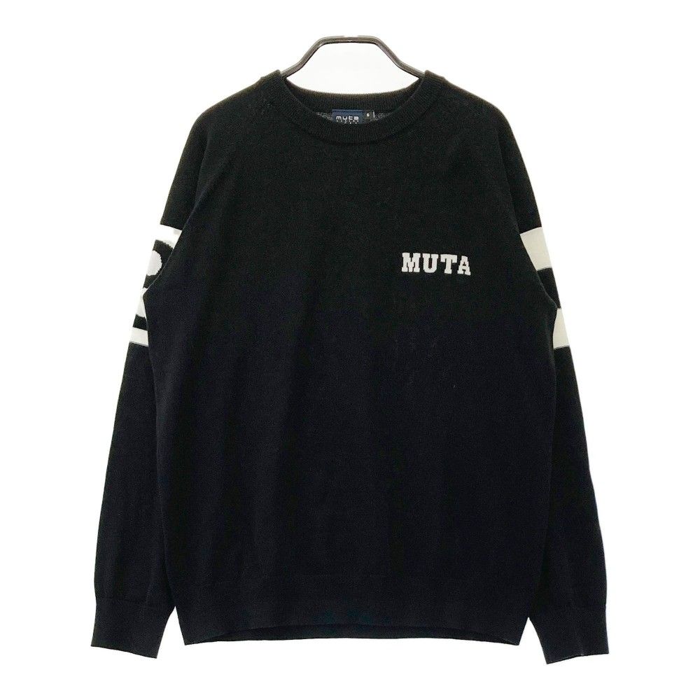 サイズ 6 MUTA MARINE ムータマリン レタード コットン ニットセーター ブラック系 240101434400 ゴルフウェア メンズ ストスト