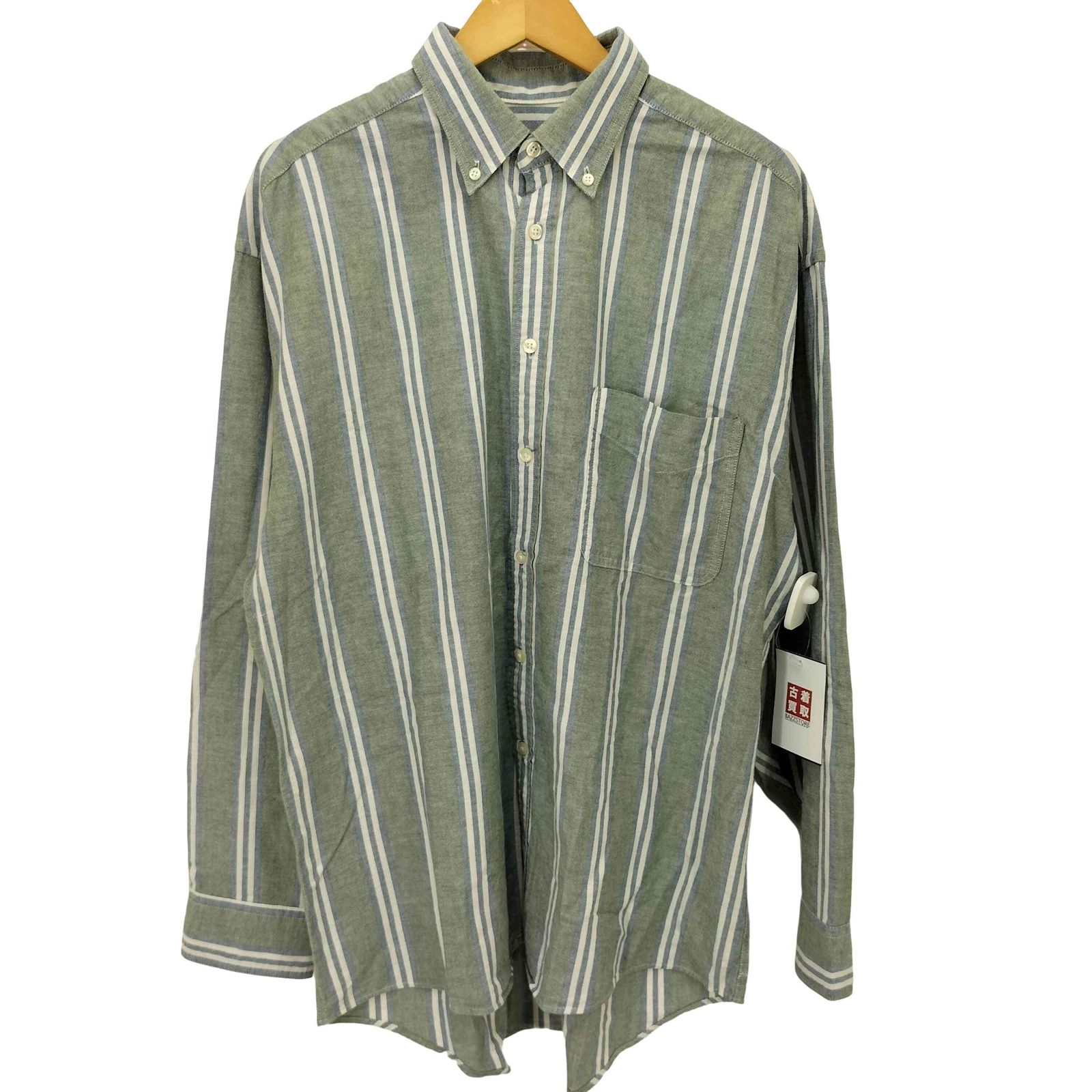 ギャップ Gap 90S USA製 デカタグ OLD ストライプ ボタンダウン L/S シャツ メンズ import：M 