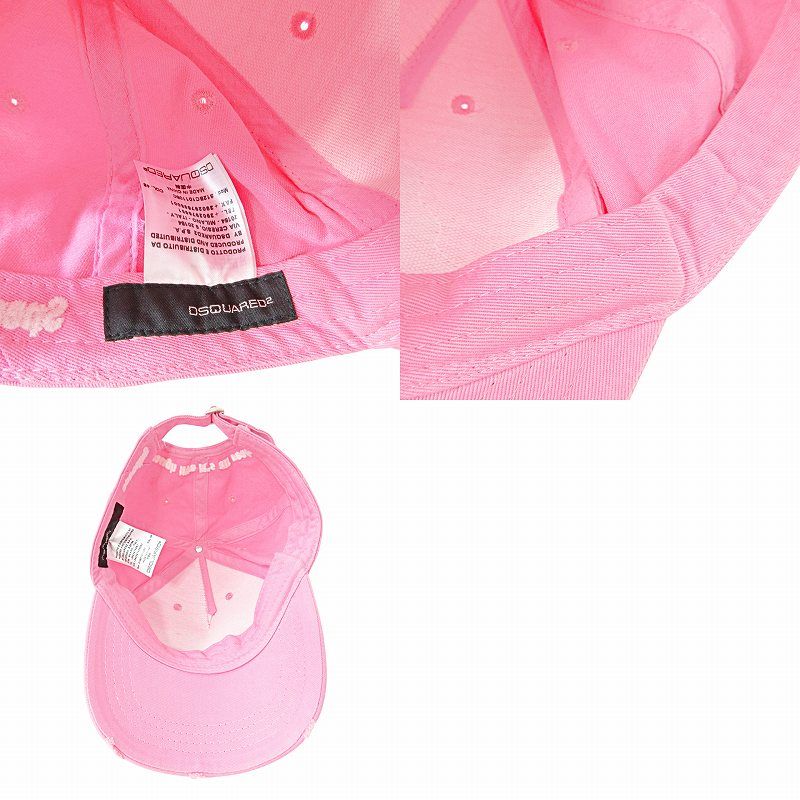 DSQUARED2 ピンク ベースボールキャップ ディースクエアード DSQUARED2 12SS Baseball Cap ベースボール