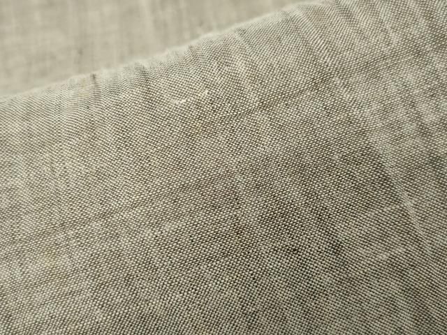 平和屋着物＊夏物 男性 小千谷ちぢみ 霞文 麻 逸品 未使用 CAAV9122gh