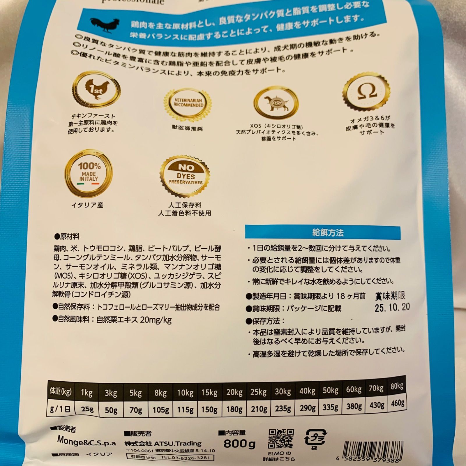エルモ　ドッグフード成犬用　６.４Kg エルモ ドッグフード成犬用 6.4Kg 物申し