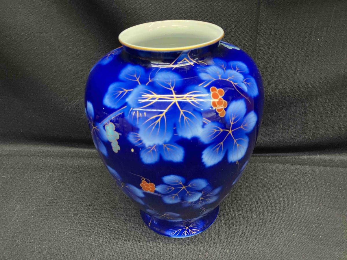 深川製磁 花瓶 瑠璃 葡萄 - メルカリ