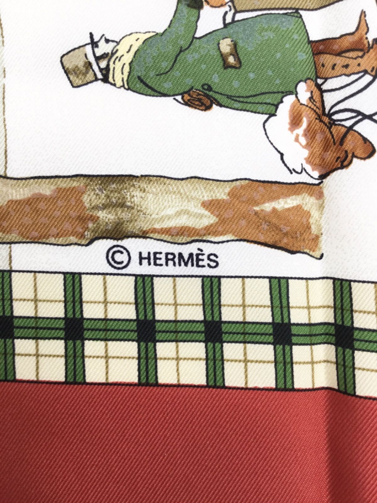 美品✨HERMES エルメス スカーフ カレ90 冬の郵便馬車 レッド シルク 中古 美品】エルメス HERMES カレ90 Carre 90 大判 シルク