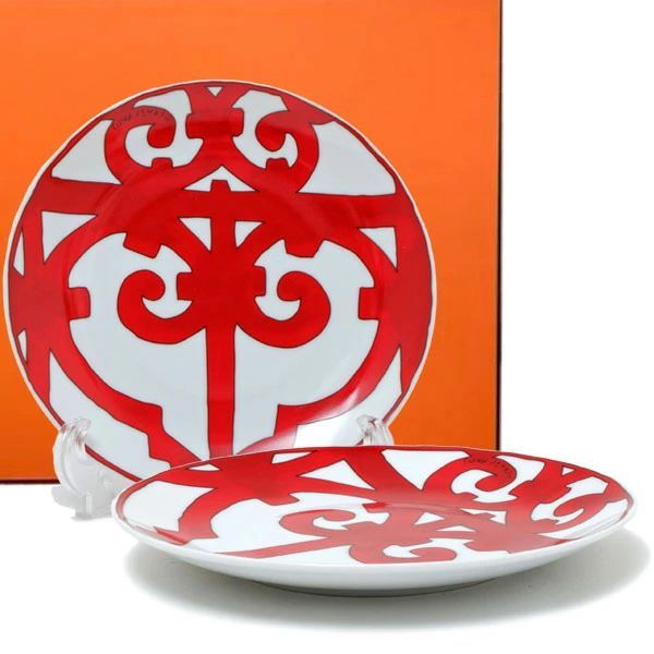 HERMES - 【アラン】HERMES ガダルキヴィールプレート 17cm ★中古美品 楽天市場】【新品】 エルメス 食器 シリアル プレート 17cm ペア