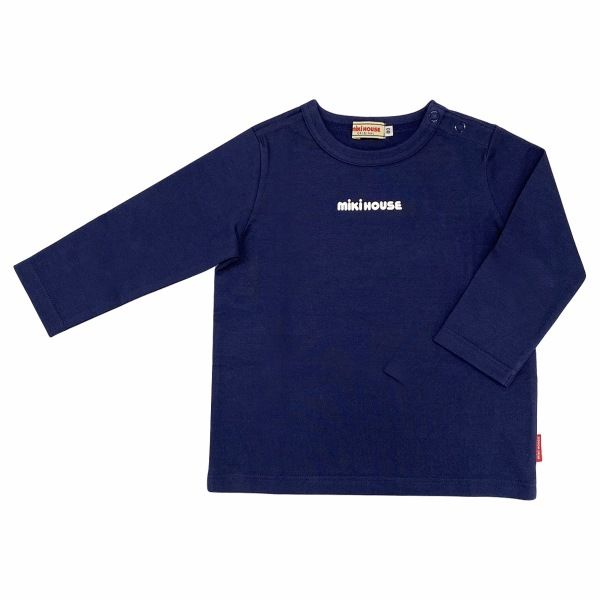 ミキハウスmikihouseプリントロゴ 長袖Tシャツ 120cm 黄（04