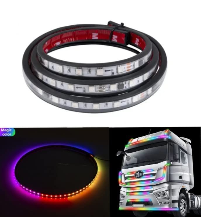 (2.2メートル) 汎用品 シリコン 防水 ライト テープ LED 大型車 トラック iイルミネーション シーケンシャル RGB LEDテープ 流れる 車 LEDテープライト 24V スーパーブライト