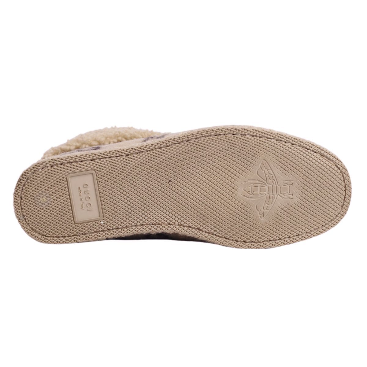 未使用 グッチ GUCCI ブーツ ショートブーツ ムートン ホースビット GG