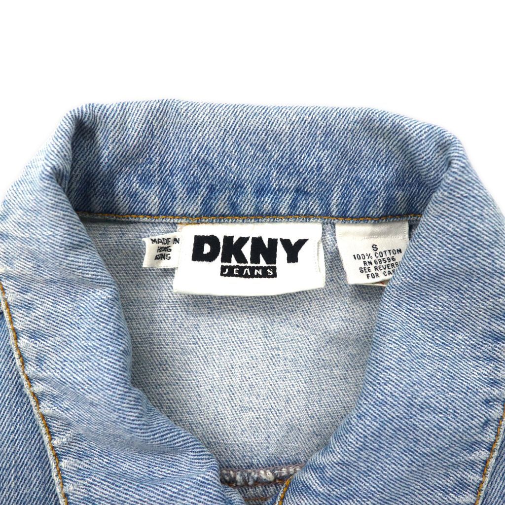 DKNYデニムジャケット DKNY JEANS 90年代 デニムジャケット S ブルー アイスウォッシュ