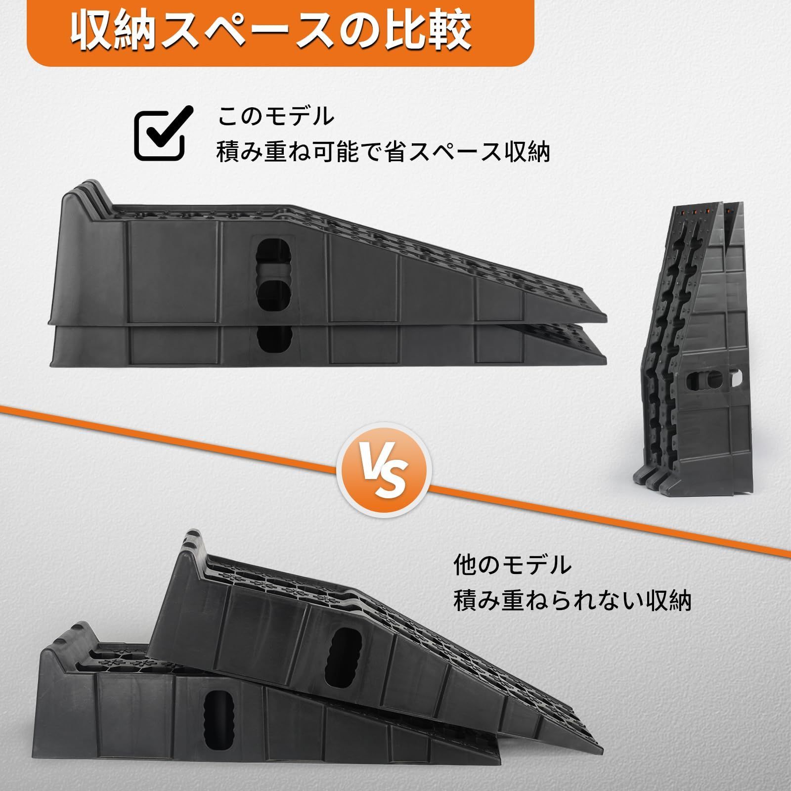 OULEME カースロープ タイヤスロープ 新しいスタッキング可能