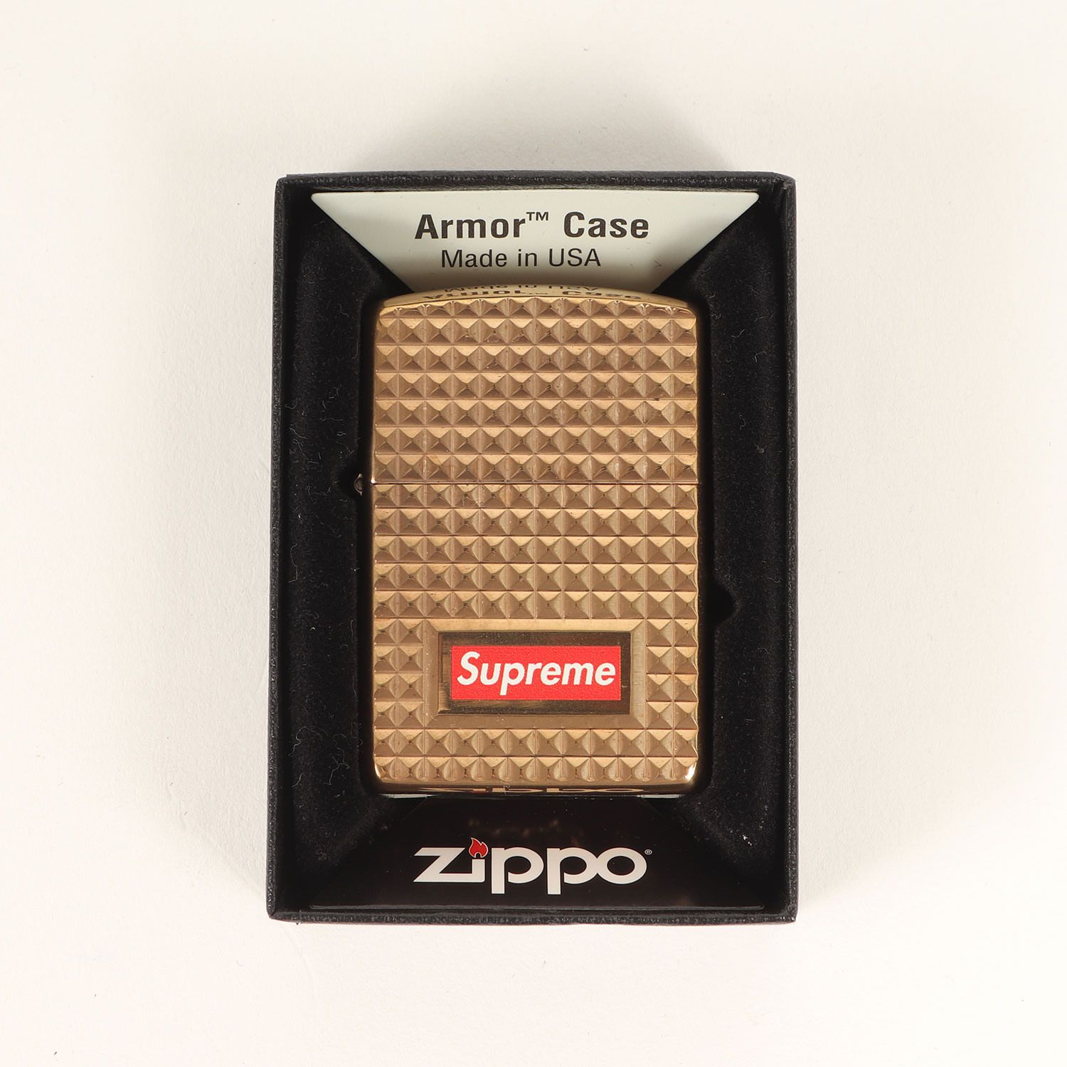 ZIPPO Supreme ダイヤモンドパターン Supreme Diamond Plate Zippo (SS19) - $54