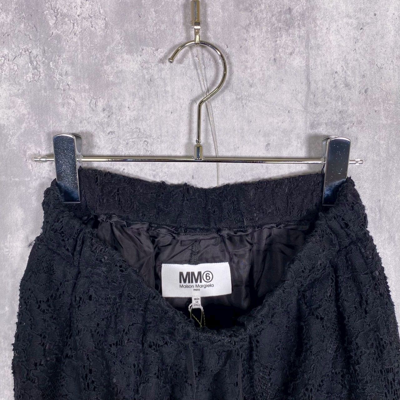 MM6 Maison Margiela 黒 レース付きショートパンツ 38 【公式通販】