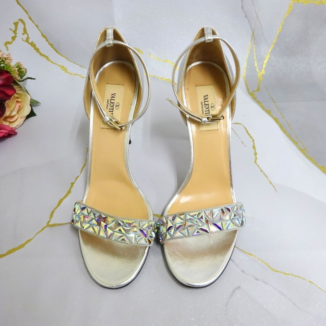 VALENTINO シルバー ストラップサンダル