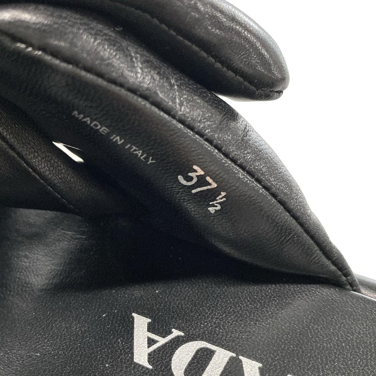 PRADA ウェーブサンダル　ブラック　34.5サイズ PRADA サンダル 1X857M 3LKK ラバー ストラップ(505977170