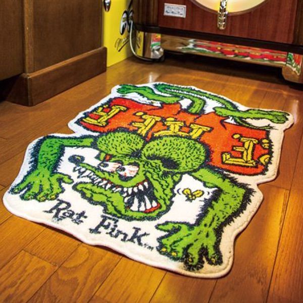 ラットフィンク フロア マット 【RAT FINK】アメリカン雑貨 【2025
