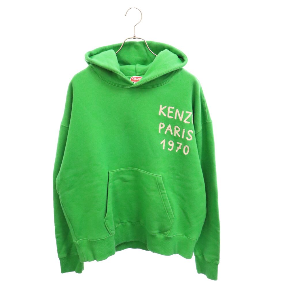 新品未使用　KENZO ケンゾー　パーカー　フーディ　グリーン　スエット KENZO (ケンゾー) 22AW ロゴ刺繍 スウェットプルオーバー