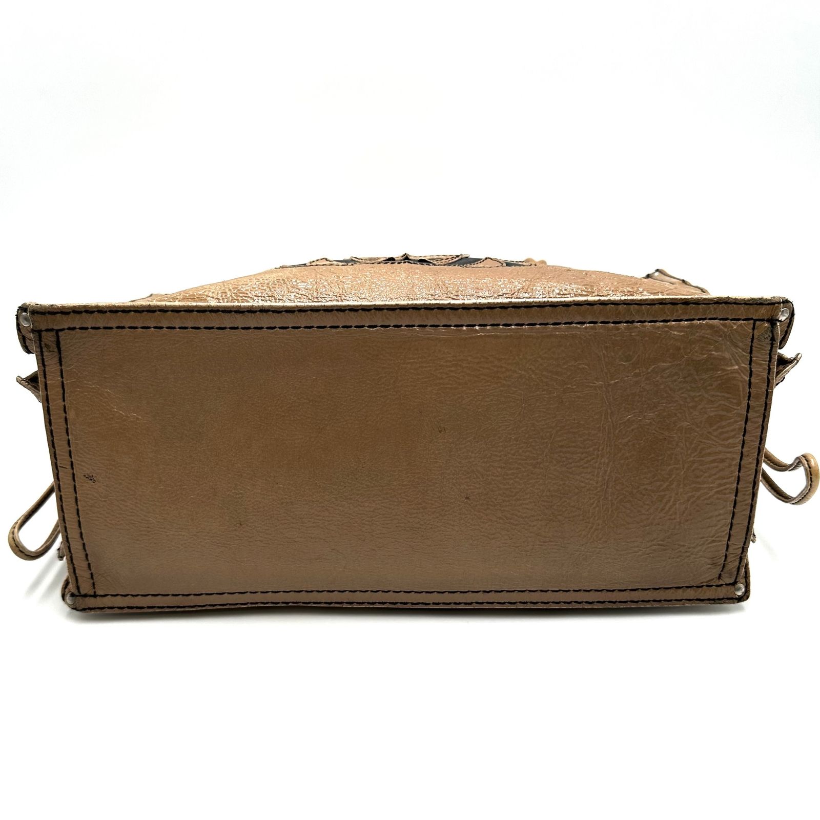 LOEWE - ロエベ ハンドバッグ ゲートバッグ ベージュ 蛇 美品