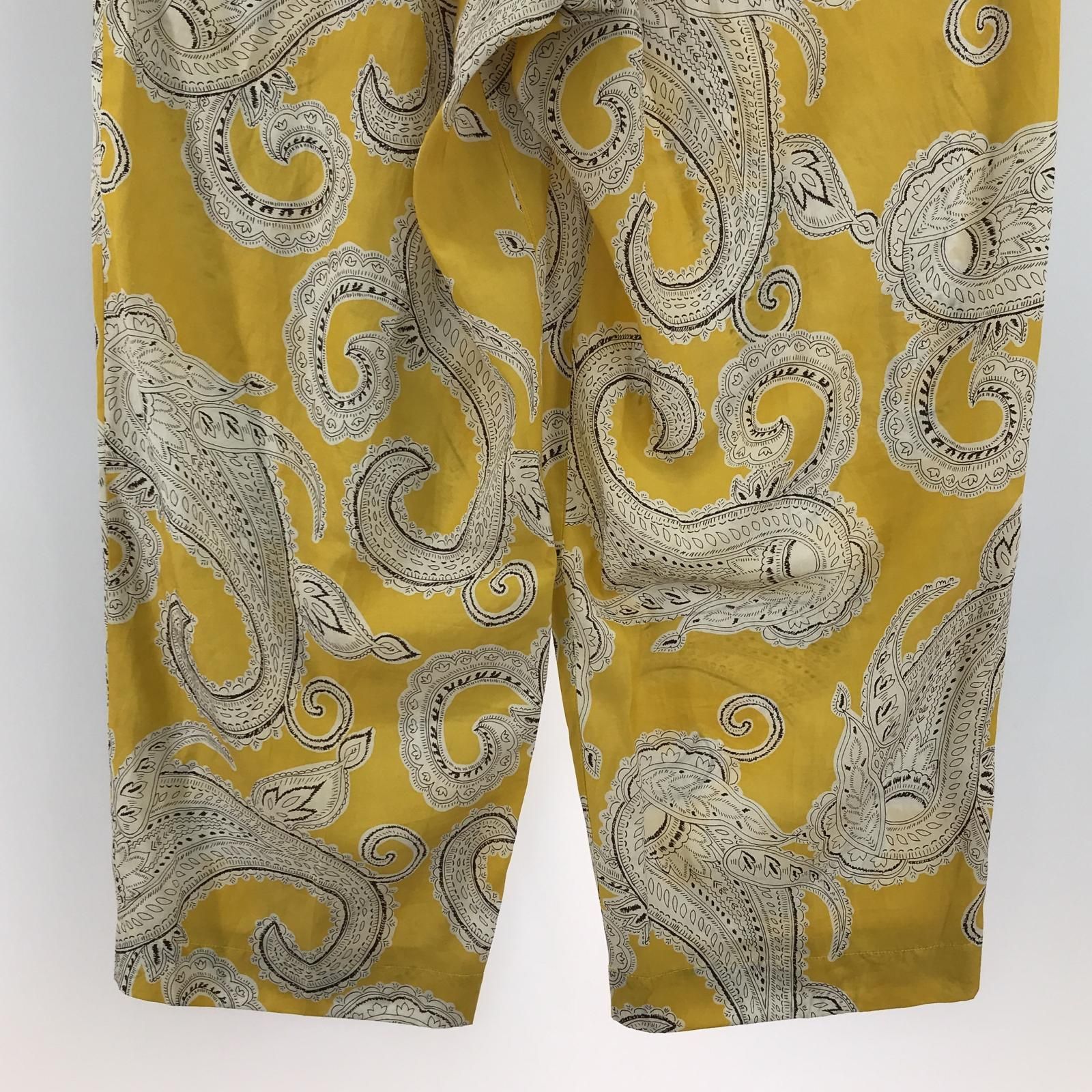 HAVERSACK キュプラコットン ペイズリー柄 イージーパンツ M イエロー