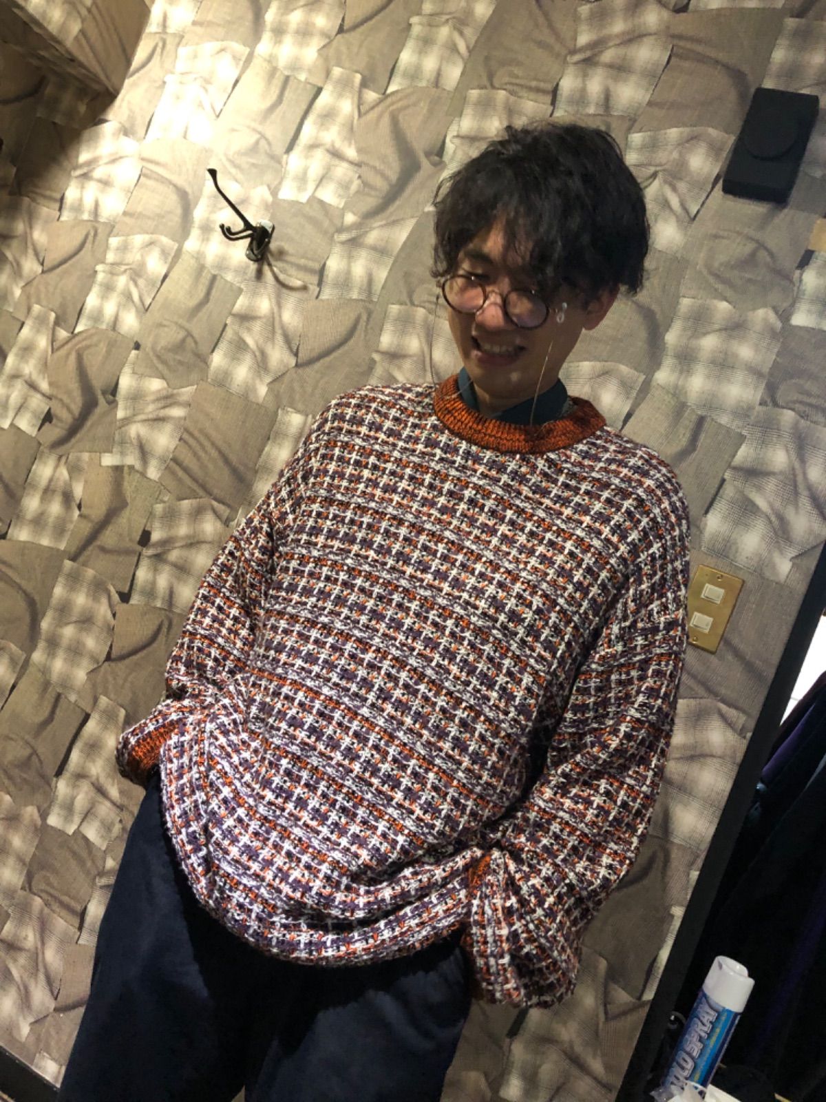 メゾンスペシャル TWEEDY プライムオーバークルーネックニットプル 