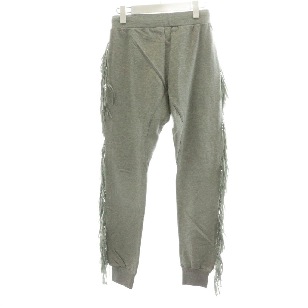 ドレスキャンプ 15 SS QUEEN ジョガーパンツ フリンジ ロゴ プリント 44 グレー 31- AN 22