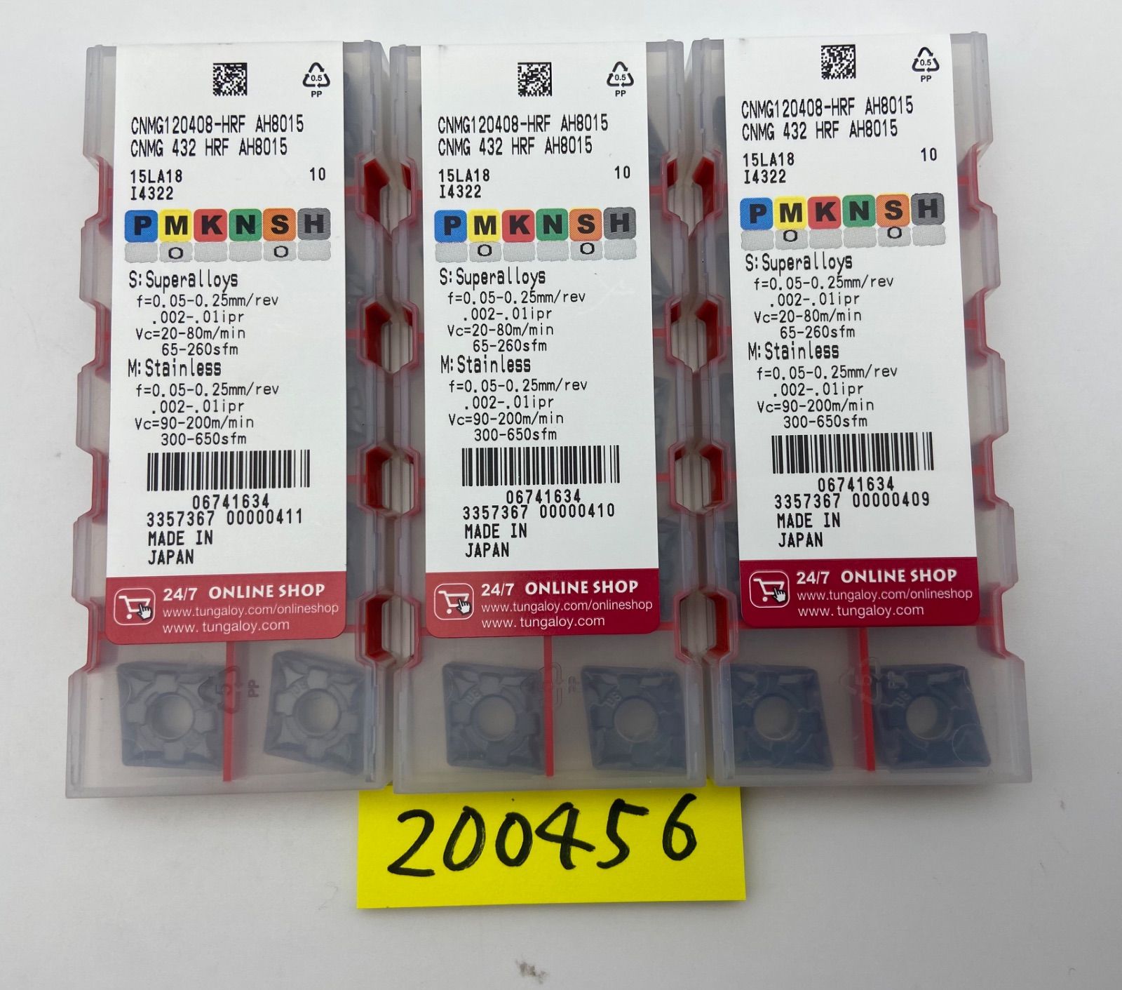 タンガロイ チップCNMG120408-HRF AH8015 432 10箱 タンガロイ チップ