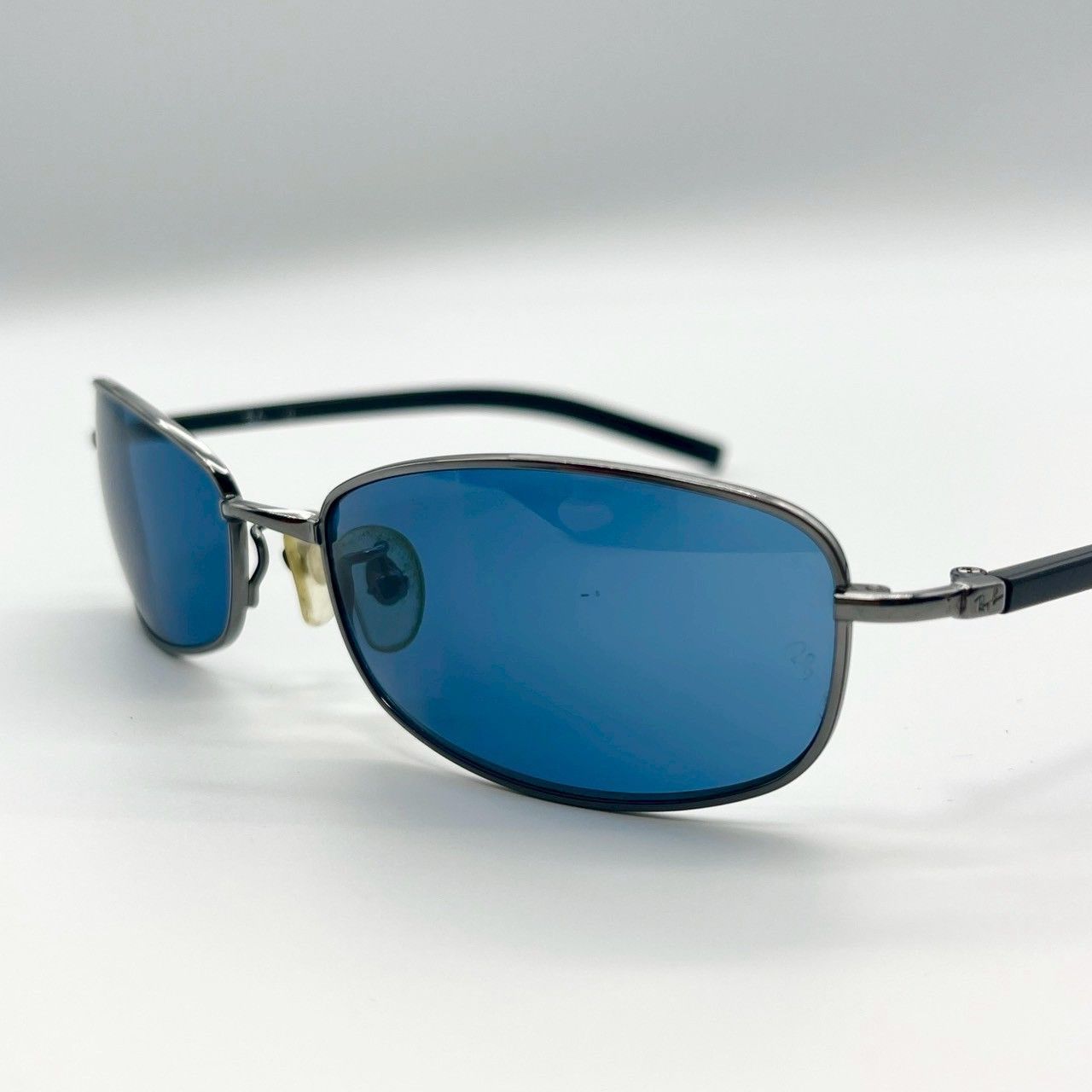 レイバン サングラス アイウェア メタル ブラック ブルー スクエア  