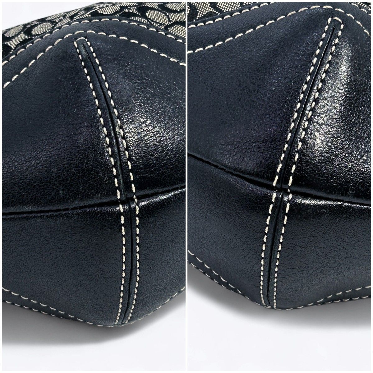 COACH ミニシグネチャー スモールホーボー ハンドバッグ