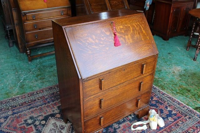 在庫一掃 イギリス アンティーク家具 アンティークビューロー ライティングビューロー ビューロー デスク 英国製 c 6