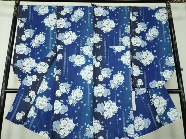 平和屋着物●二尺袖 小振袖 花丸文 暈し染め 洗える着物 DAAY1016ps