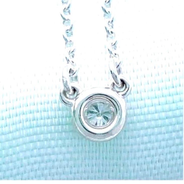 Tiffany ネックレス バイザヤード ダイヤモンド シルバー925 美品✨ティファニーネックレスバイザヤードダイヤモンドシルバー
