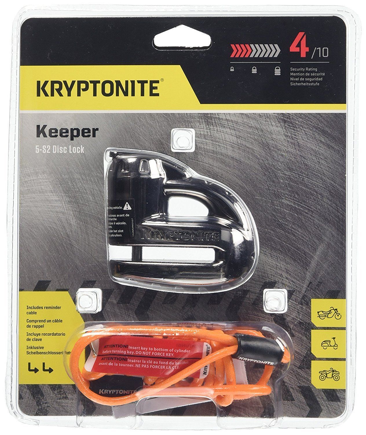 KRYPTONITE ( クリプトナイト ) ロック 5-S2ディスクロック BLACK CHROME 000877