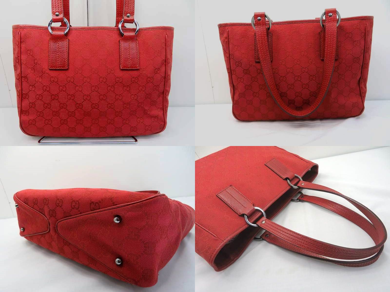 s24g-1051x【中古】GUCCI ｸﾞｯﾁ　GGｷｬﾝﾊﾞｽ　ﾄｰﾄﾊﾞｯｸﾞ　113019・203959