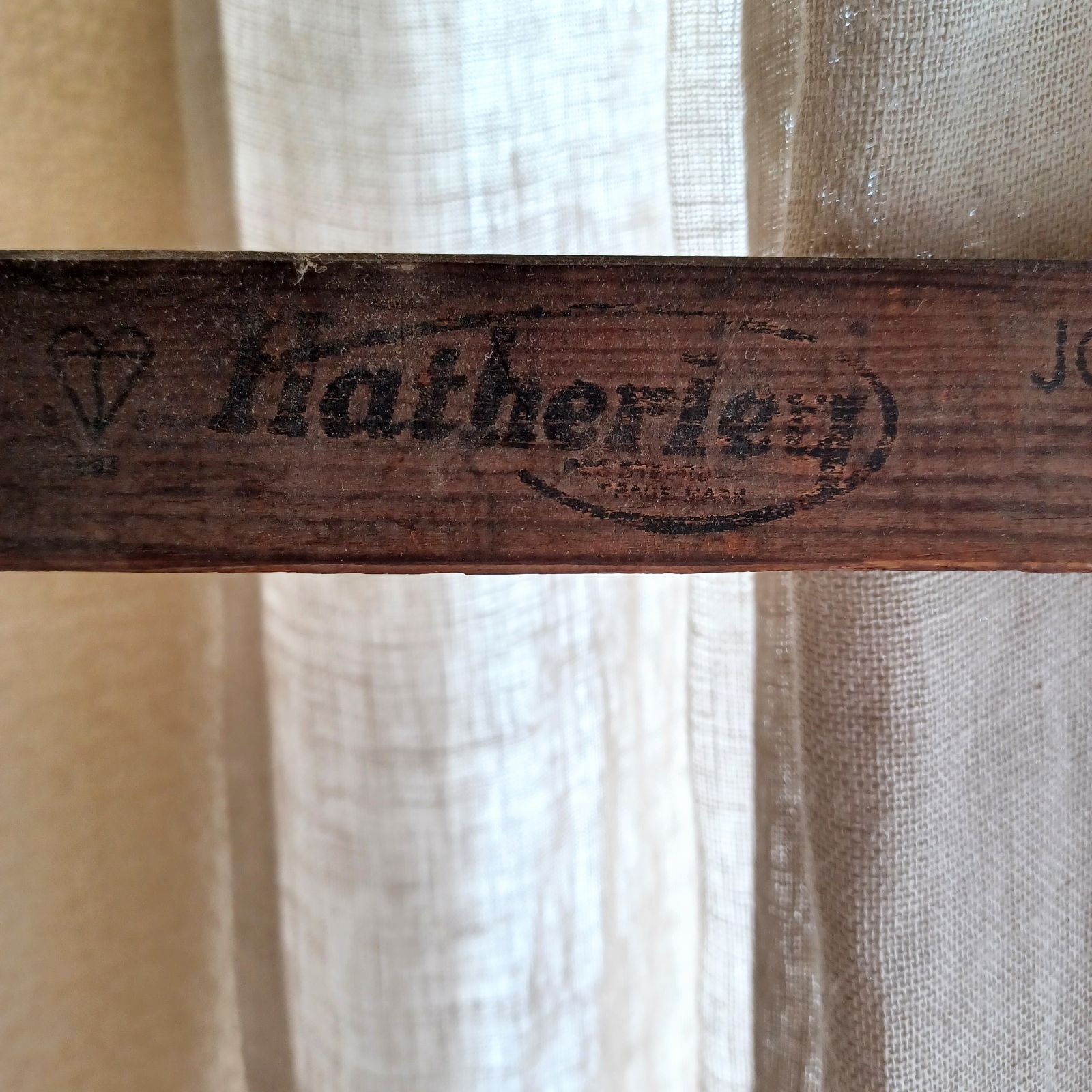 引取限定】アンティーク ラダー 折りたたみ木製梯子 脚立 什器 古道具