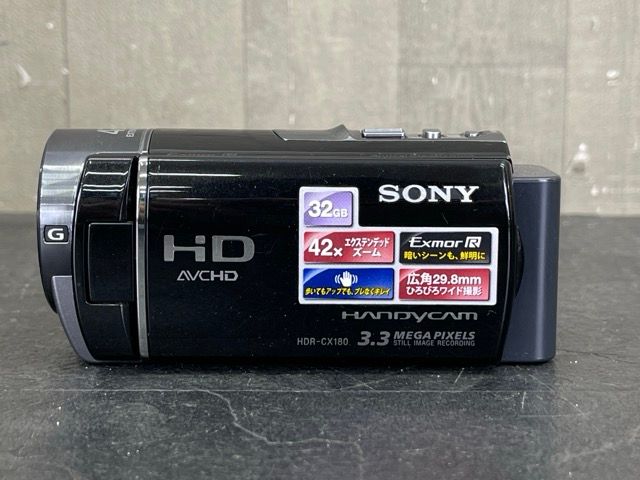 デジタルビデオカメラ ハンディカム 【中古】動作保証 SONY ソニー HDR-CX180 電源コード アダプター バッテリー付き デジカメ /  510133 - メルカリ